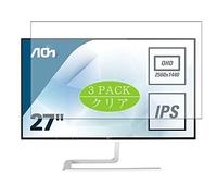 VacFun Lot de 3 Clair Film de Protection d'écran, Compatible avec AOC Style-Line Q2781PQ 27" Display Monitor, Film Protecteur sans Bulles(Non vitre Verre trempé)