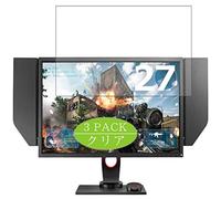 VacFun Lot de 3 Clair Film de Protection d'écran, Compatible avec BenQ Monitor Zowie XL2735 27", Film Protecteur sans Bulles(Non vitre Verre trempé)