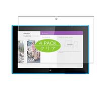 VacFun Lot de 4 Clair Film de Protection d'écran, Compatible avec Nokia Lumia 2520 10", Film Protecteur sans Bulles(Non vitre Verre trempé)