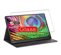 VacFun Protection d'écran en Verre Trempé, Compatible avec ZSCMALLS ZSC-A15 15.6" Mobile Monitor Display Visible Area Tempered Glass Screen Protector(Pas Une Couverture complète)