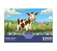 Vache 1000 Pieces Jigsaw Puzzles for Adults Educhational Games Stress Relieving Entertainment Exercise The Memory of The Brain for The Whole for Women, Gifts for Men 38x26cm/1000pc