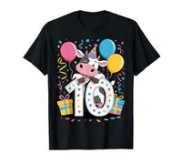 Vache 10e anniversaire pour garçon fille 10 ans dixième dix vache T-Shirt