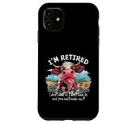 Vache à la Retraite, j'en AI Fini, tu ne Peux Pas me Faire Un Humour drôle Coque pour iPhone 11