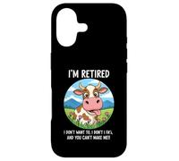 Vache à la Retraite, j'en AI Fini, tu ne Peux Pas me Faire Un Humour drôle Coque pour iPhone 17