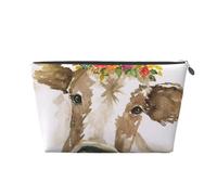 Vache Aquarelle Mignonne, Trousse de Toilette Trousse de Maquillage Sac à cosmétiques Trousse de Toilette de Voyage Portable