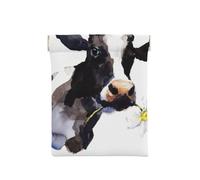 Vache avec Une Fleur de Marguerite, Sac de Rangement pour Femmes, Portefeuille supérieur à Presser, Petit Porte-Monnaie, Pochette de Changement