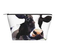 Vache avec Une Fleur de Marguerite, Trousse de Toilette Trousse de Maquillage Sac à cosmétiques Trousse de Toilette de Voyage Portable