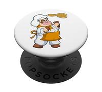 Vache Boulanger Pâte Pâtisserie PopSockets PopGrip Adhésif