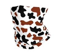 Vache Brune Et Noire Unisexe Snood Léger Tour De Cou Élastique Foulard pour Golf Randonnée Hiver Pêche