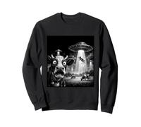 Vache choquée drôle OVNI Enlèvement Ferme Alien Vaisseau Spatial Faisceau Sweatshirt