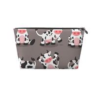 Vache de Dessin animé Mignon imprimé, Trousse de Toilette Trousse de Maquillage Sac à cosmétiques Trousse de Toilette de Voyage Portable