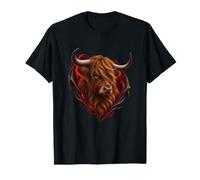 Vache des Highlands avec Rubans d'énergie Ru rt Rustique T-Shirt