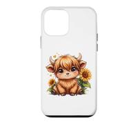 Vache des Highlands Tournesol Mignon Rustique Amoureux des Animaux de la Ferme Coque pour iPhone 12 Mini