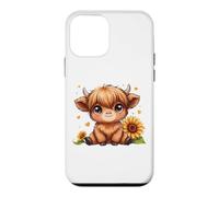 Vache des Highlands Tournesol Mignon Rustique Amoureux des Animaux de la Ferme Coque pour iPhone 12 Mini