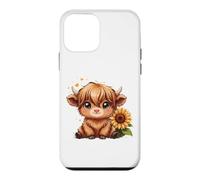 Vache des Highlands Tournesol Mignon Rustique Amoureux des Animaux de la Ferme Coque pour iPhone 12 Mini