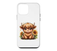 Vache des Highlands Tournesol Mignon Rustique Amoureux des Animaux de la Ferme Coque pour iPhone 12 Mini