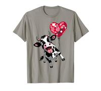 Vache drôle avec Ballon cœur Idée fête champêtre T-Shirt