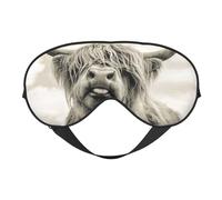 Vache drôle des Highlands, Couvre-yeux complets bloquant la lumière, masque pour les yeux, bandeau doux pour les yeux de nuit