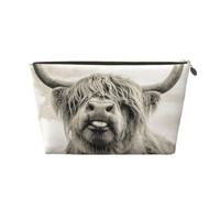 Vache drôle des Highlands, Trousse de Maquillage Trousse à cosmétiques Trousse de Toilette de Voyage Portable Pochette de Toilette