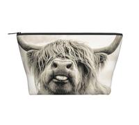 Vache drôle des Highlands, Trousse de Toilette Trousse de Maquillage Sac à cosmétiques Trousse de Toilette de Voyage Portable