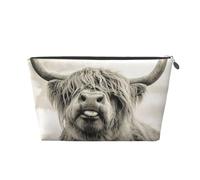 Vache drôle des Highlands, Trousse de Toilette Trousse de Maquillage Sac à cosmétiques Trousse de Toilette de Voyage Portable