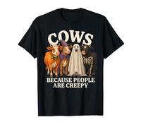 Vache drôle Halloween Parce Que Les Gens sont effrayants T-Shirt