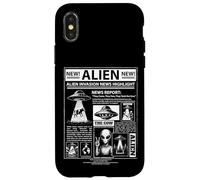 Vache drôle OVNI Invasion Alien News Farmer Journal Coque pour iPhone X/XS
