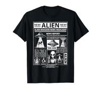 Vache drôle OVNI Invasion Alien News Farmer Journal T-Shirt