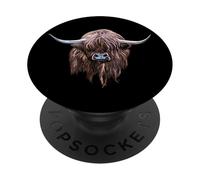 Vache écossaise des Highlands Wee Hamish The Heilan Coo PopSockets PopGrip Adhésif