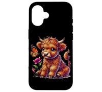 Vache écossaise Highland Veau Graphique propriétaire de Vache Coque pour iPhone 16