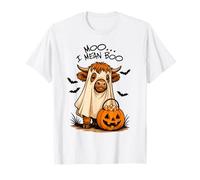 Vache effrayante des Highlands Halloween drôle Citrouille Amoureux des Animaux T-Shirt
