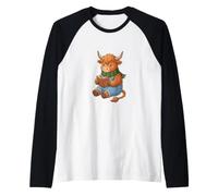 Vache Élandaise Mignonne Lit Un Livre Manche Raglan