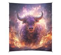 Vache en ColèRe Pourpre Tente de Plage Facile à Monter,Abri Solaire pour Le Camping avec Sacs de Sable,Pelles à Sable pour Les Pique Niques en Plein Air