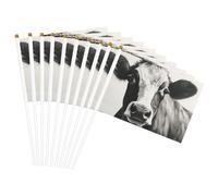 Vache en noir et blanc imprimé drapeau portable léger défilé décoration maison événements utilisation polyvalente