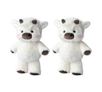 Vache en Peluche 45cm - 2 Pièces Adorable Vache En Peluche Qui Court | Poupées de Collection en Forme de Veau Tout Doux pour Soulager le Stress | Peluches d'animal Fermier pour Décoration Intérieure