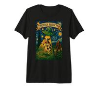 Vache Extraterrestre enlèvement Bigfoot OVNI Van Gogh T-Shirt Haut de Gamme