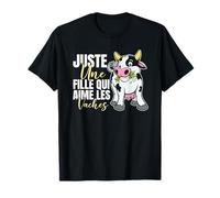 Vache Fermier Juste Une Fille Qui Aime Les Vaches T-Shirt