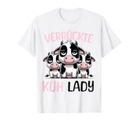 Vache Folle Lady Drôle Femmes Proverbes Amis des Animaux T-Shirt
