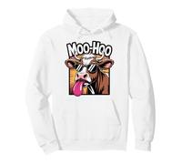 Vache Folle Moo-Hoo Thème Humoristique Drôle Amoureux Vaches Sweat à Capuche