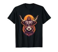 Vache Highland Citrouille Halloween Spooky Fall T-Shirt Graphique avec Valeur
