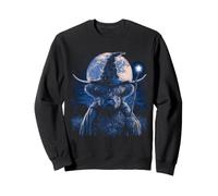 Vache Highland Halloween Magicien Animal Fantasy Witchy Spooky Sweatshirt