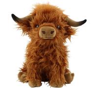 Vache Highland, Peluche Jouet Bœuf Câlin Poil Long TaureauPoupée Jouet Peluche pour enfant，25CM