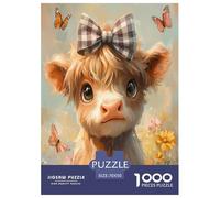 Vache Highland Puzzle 1000 Pièces Educa Jouet en Bois Cadeau Unique De l'art De La Décoration Jeu Éduchatif Challenge Toy Adultes & Enfants des 14 Ans 70x50cm/1000pcs