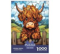Vache Highland Puzzle 1000 Pièces Educa Jouet en Bois Cadeau Unique Décoration Intérieure Jeu Éduchatif Challenge Toy Adultes Et Enfants À Partir De 14 Ans 70x50cm/1000pcs