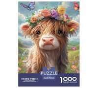 Vache Highland Puzzle 1000 Pièces Jouet Jeu D'Intelligence Décoration Intérieure Jeu Éducatif Challenge Toy Adultes & Enfants des 14 Ans 70x50cm/1000pcs