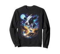 Vache Hurlant à la Lune Vintage Bétail Art Sweatshirt