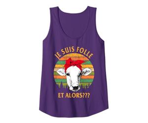 Vache Je Suis Folle Et Alors Cadeau Pour Femmes Filles Débardeur