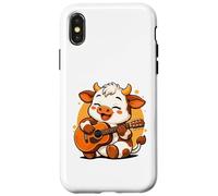 Vache Jouant de la Guitare Graphique Vache garçons Filles Amateurs de Guitare Coque pour iPhone X/XS