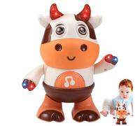 Vache Jouet Musical - 8,07 X 4,92 X 4,92 Pouces, Figurine Dansante Avec Son Clair, Jouet À Mouvement Interactif, Conception Alimentée Par Batterie | Juet Cadeau De Fête Éducatif Pour Les Tout-petits,