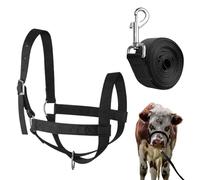 Vache Licou | Corde De Traction Des Bovins Et Des Chevaux | Corde De Tête Du Licou Vache Avec Laisse Pour Montrer | Petites Races Animaux Montrant Un Outil Réglable Pour L'entraînement Manier Mout